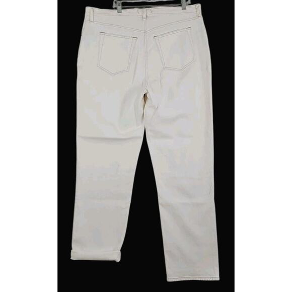 ABERCROMBIE & FITCH~Woman Plus Sz 35/20~Ivory Curve Love The 90s Straight Jeans. - Picture 3 of 16